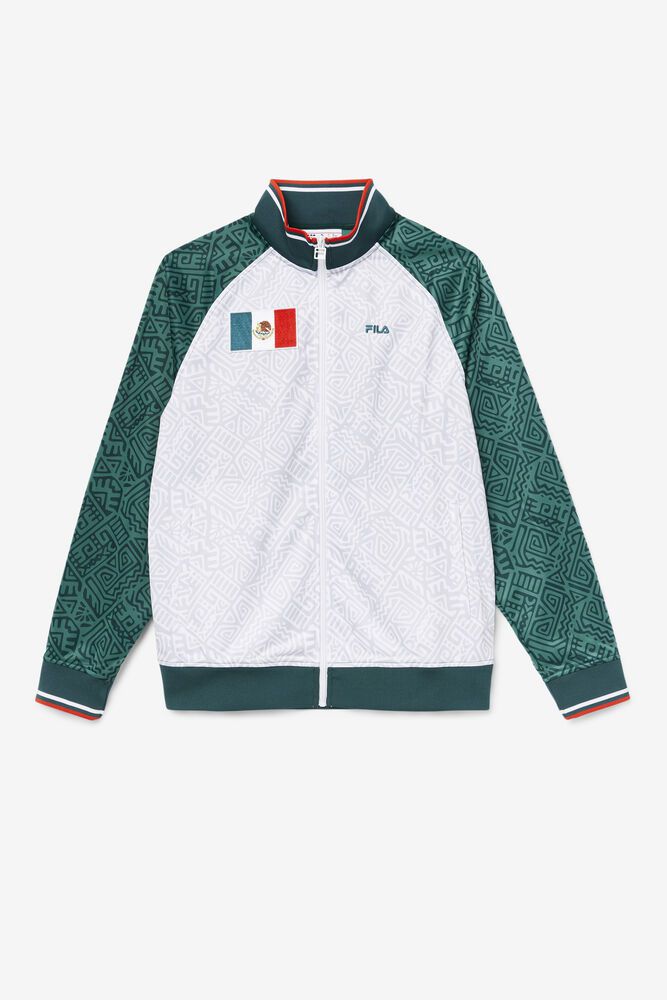 Fila Mexico Track White Jacket Mens - NZ 56813-AOJC